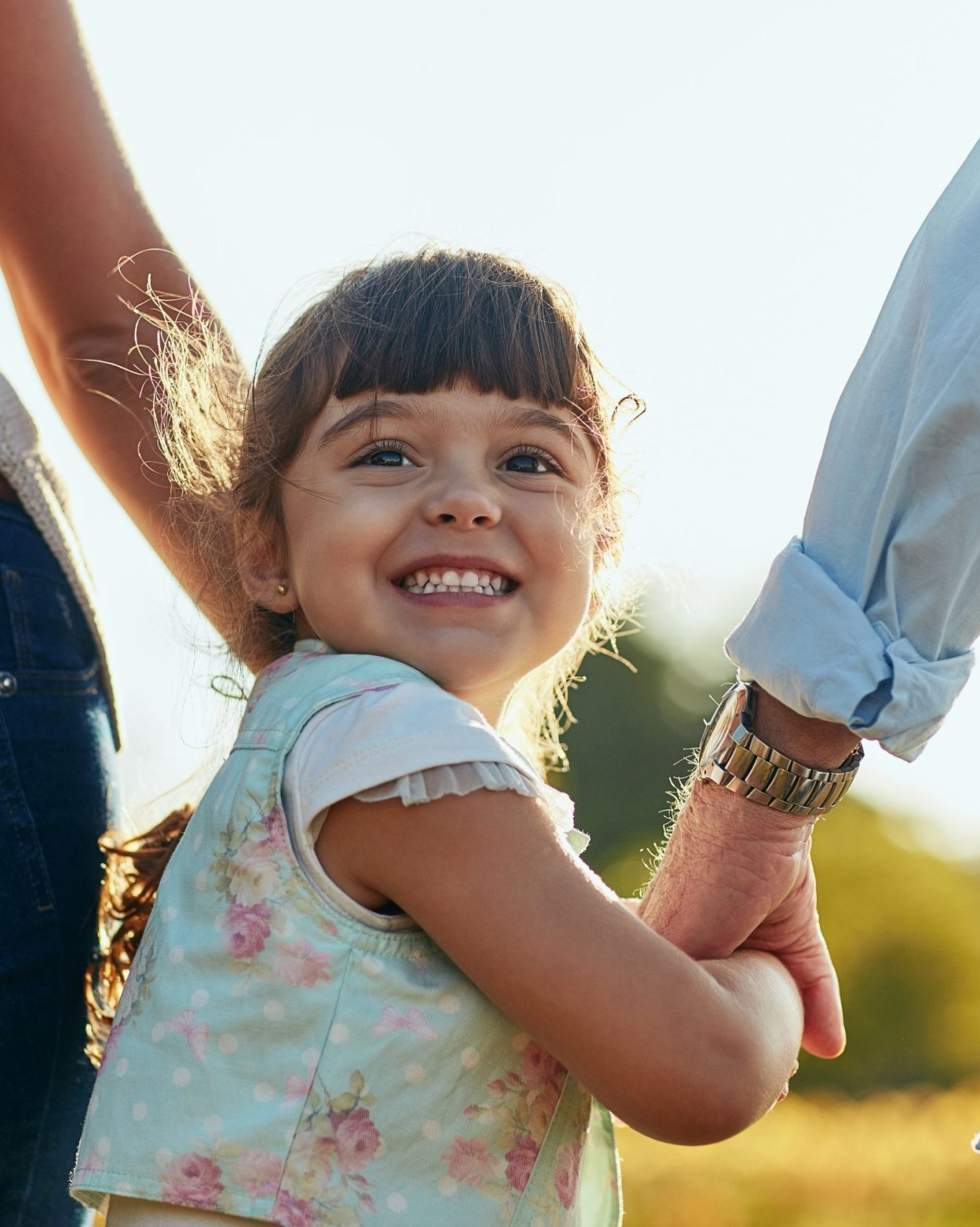 wv foster child smiling with family